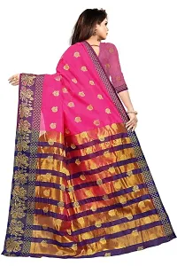 Stunning Pink Banarasi Art Silk Zari Woven Women Saree with Blouse piece-thumb3