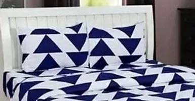 Polyester 3D Printed Double Bed Sheet With Pillow Covers-thumb2