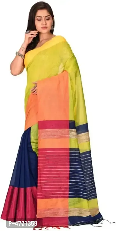 Latest Attractive Cotton Silk Woven Saree with Blouse piece-thumb2