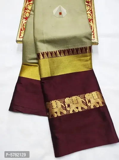 Womens Cotton Silk Saree with Blouse Piece-thumb2