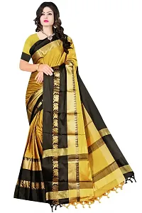 Womens Cotton Silk Saree with Blouse Piece-thumb2