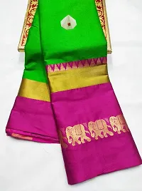 Womens Cotton Silk Saree with Blouse Piece-thumb1