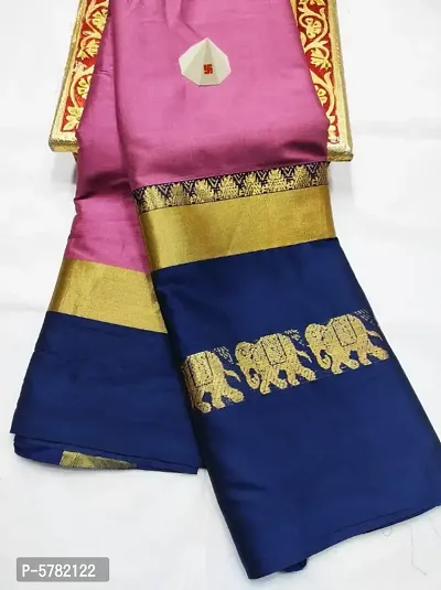 Womens Cotton Silk Saree with Blouse Piece-thumb2