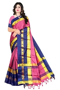 Womens Cotton Silk Saree with Blouse Piece-thumb2