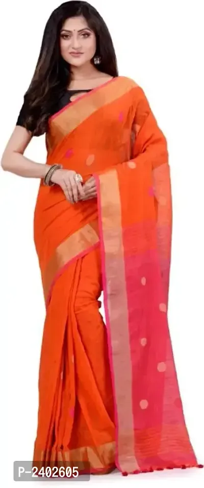 Stylish Handloom Attractive Hand Woven Linen Saree With Blouse Piece-thumb2