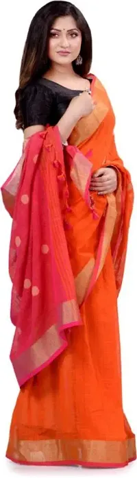 Stylish Handloom Attractive Hand Woven Linen Saree With Blouse Piece-thumb3