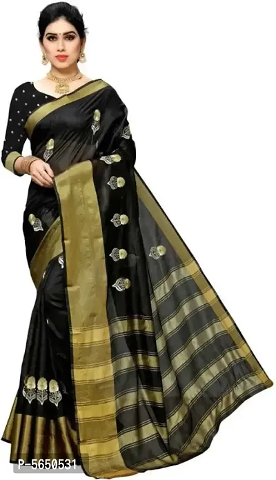 Combo of 2 Cotton Silk Dailywear and Partywear sarees with Blouse Piece-thumb2