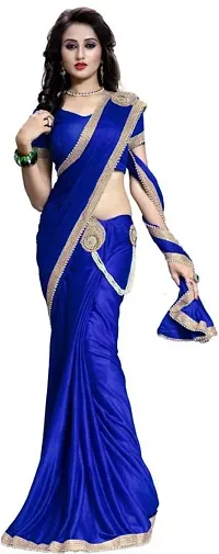 Designer Ready To Wear Embellished Saree with Blouse Piece-thumb1