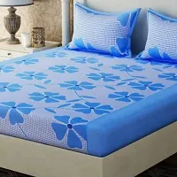 polycotton double  bedsheet with two pillow covers-thumb1