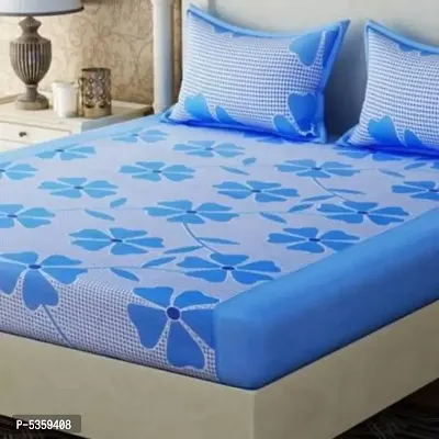 polycotton double  bedsheet with two pillow covers-thumb2