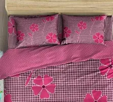 polycotton double  bedsheet with two pillow covers-thumb2