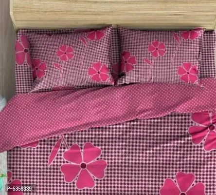 polycotton double  bedsheet with two pillow covers-thumb3