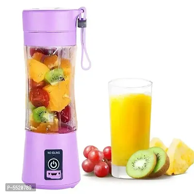 Portable Electric USB Juice Maker Juicer Bottle Blender Grinder Mixer,6 Blades Rechargeable Bottle with (Multi color)-thumb2