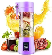 Portable Electric USB Juice Maker Juicer Bottle Blender Grinder Mixer,6 Blades Rechargeable Bottle with (Multi color)-thumb2