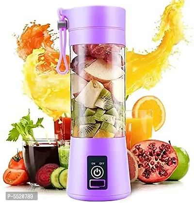 Portable Electric USB Juice Maker Juicer Bottle Blender Grinder Mixer,6 Blades Rechargeable Bottle with (Multi color)-thumb3