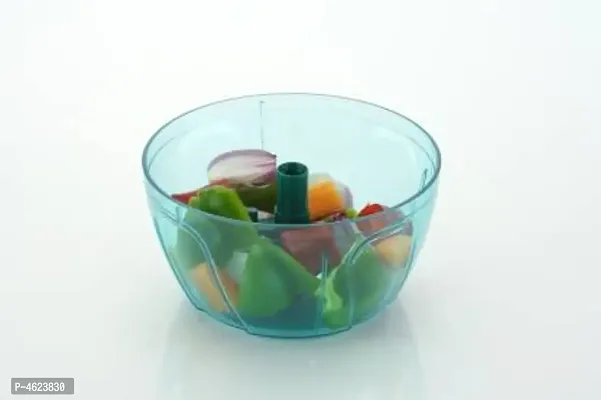 New Handy Mini Plastic Chopper with 3 Blades multi color-thumb4