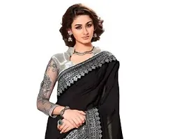 Multicoloured Georgette Embroidered Sarees For Women-thumb2