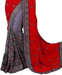 Trendy Chiffon Embroidered Bollywood Saree With Blouse Piece-thumb1
