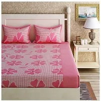Beautiful Polycotton Floral Printed Bedsheet with 2 Pillowcover-thumb2