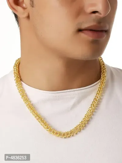 Trendy Stylish Brass Statement Chain For Men-thumb2