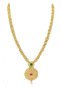 Traditional South Gold-Plated Temple Jewellery Set-thumb1
