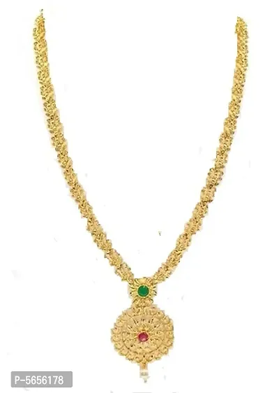 Traditional South Gold-Plated Temple Jewellery Set-thumb2