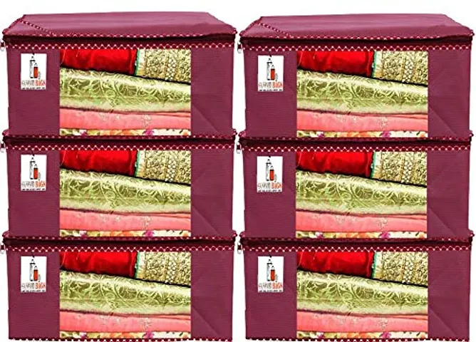 Non Woven Saree Cover Organizers for Women (Pack Of 6)