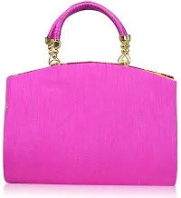 Fabulous Pink Velvet Self Pattern Clutches For Women And Girls-thumb1
