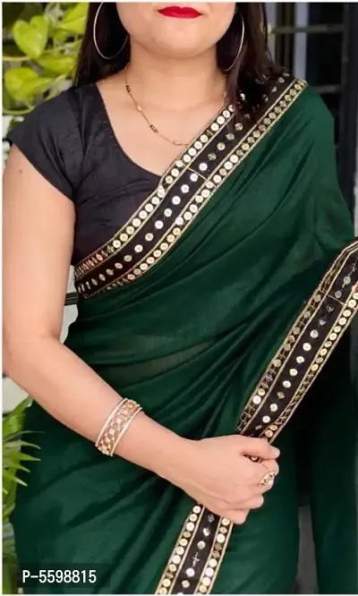 Stylish Green Georgette Sarees For Women-thumb2