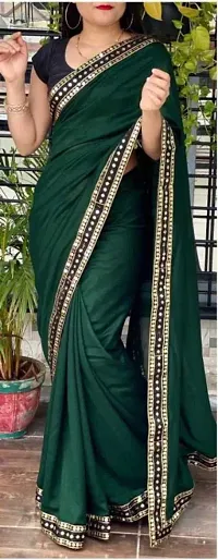 Stylish Green Georgette Sarees For Women-thumb2