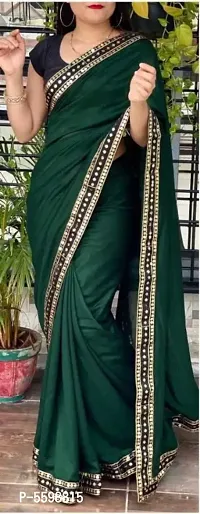 Stylish Green Georgette Sarees For Women-thumb3