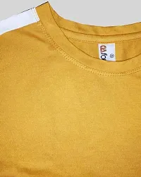 Yellow Cotton Tshirt For Men-thumb1