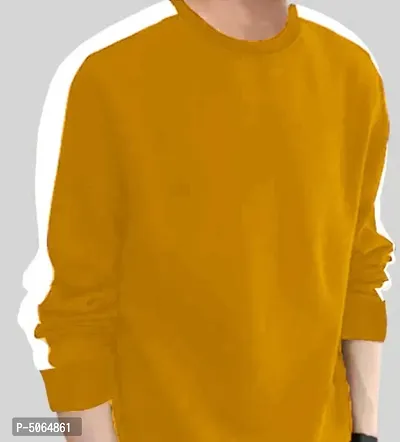 Yellow Cotton Tshirt For Men-thumb3