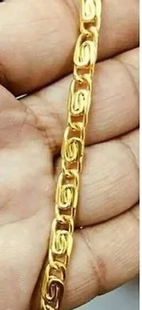 Artificial Classic Gold Plated Brass Chain And Bracelet For Men-thumb1