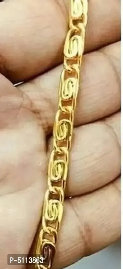 Artificial Classic Gold Plated Brass Chain And Bracelet For Men-thumb2