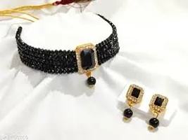 Fashionable Crystal Beads Choker Necklace Set-thumb1