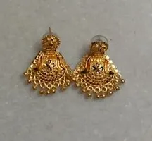 Golden Brass Long Necklace Set-thumb3