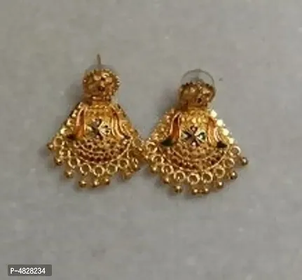 Golden Brass Long Necklace Set-thumb4