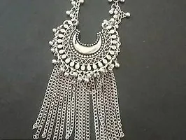 Silver Oxidized Alloy Jewellery Set-thumb3