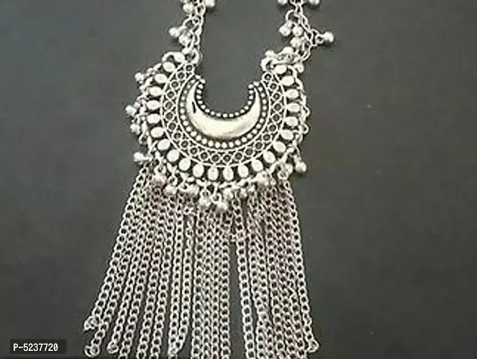 Silver Oxidized Alloy Jewellery Set-thumb4