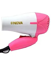 Nova NV-1290 1000W Professional Hot and Cold Hair Dryers and Nova Professional Electric 471B Hair Curler and Make Time Mini Hair Straghtner Pack of 3 Combo-thumb1