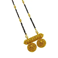 Trendy Gold Plated Brass Non-Allergic Traditional Beded Mangalsutra For Women-thumb1
