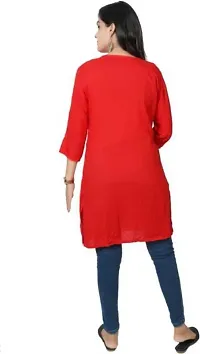 Womens Rayon Solid Short Kurti-thumb2