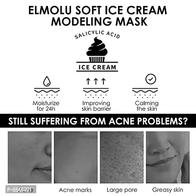 This salicylic acid ice cream mask uses salicylic acid + Centella asiatica formula, salicylic acid is a water-oil amphiphilic substance, it can penetrate deep into the pores, help clean up excessive a-thumb2