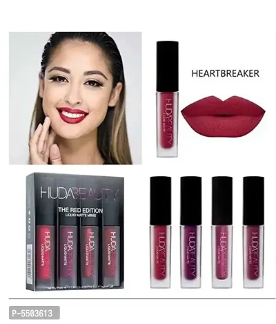 EWY MAKE UP Matte Minis Red Edition Liquid Lipstick Set of 4  (red, 80 g)-thumb3