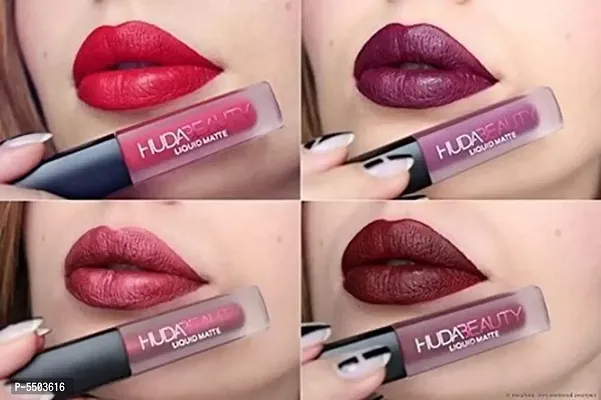 Ewy Make Up Matte Minis Red Edition Liquid Lipstick Set Of 4 Red 80 G Makeup Lips-thumb2