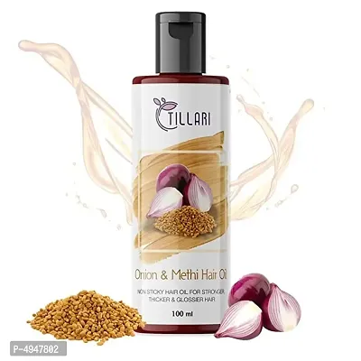 Tillari Onion Methi Non Sticky Hair Oil For Stronger Hair Growth Pack Of 3 100 Ml Hair Care Hair Oil-thumb5