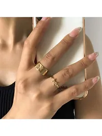 Stunning Golden Butterfly Matching Wrap Couple Finger Rings For Women And Men-thumb2