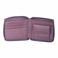 Artificial Genuine Leather Zipper Wallet for Men/Boy with Multiple Card Slots (BRN)-thumb1