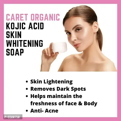 CARET ORGANIC Skin Lightening Soap with Kojic Acid, Vitamin C and Licorice Extract, Dermatologically Tested, Paraben Free - 75 Grams - Pack of 2-thumb3